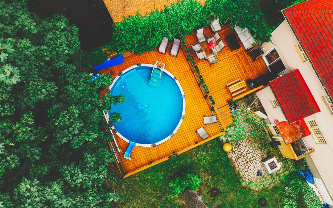 Patio for swimming pool