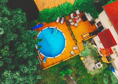 Patio for swimming pool
