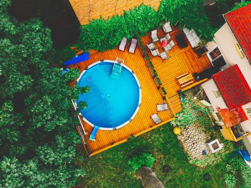 Patio for swimming pool